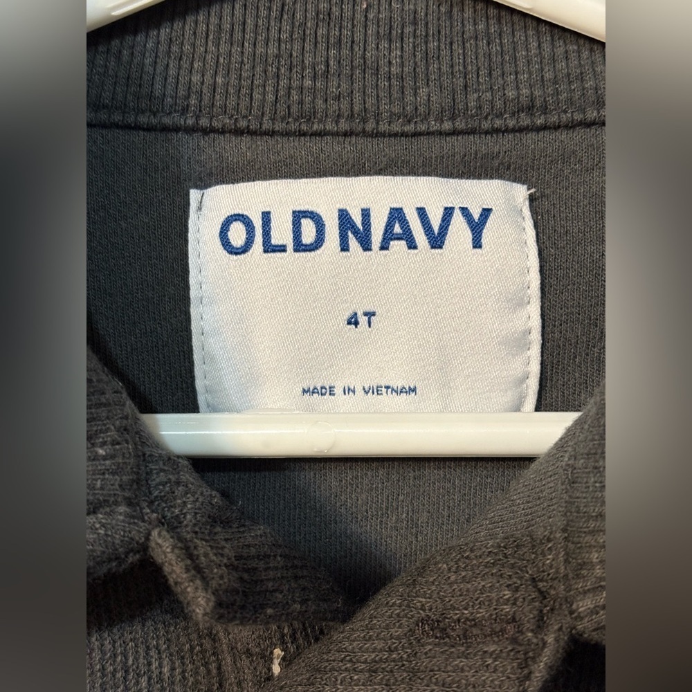 Old Navy Kids Gray Polo Shirt - Picture 3 of 4